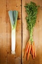 Leek with carotts Royalty Free Stock Photo