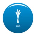 Leek icon blue vector