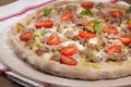 Leek and Meat Pizza