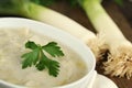 Leek and potato soup Royalty Free Stock Photo