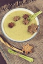 Leek Soup Potatoes Cream Hygge Culinary Stars Creamy Croutons Garnish Cooking Cuisine Vegetable Vegetarian Royalty Free Stock Photo