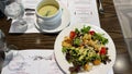 The Leek Soup and Salad at the Le Creperie de Paris restaurant in the French Pavillion at EPCOT