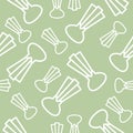 Leek or spring onion outline seamless pattern