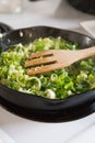Leeks and Onions Cooking Royalty Free Stock Photo