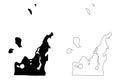 Leelanau County, Michigan U.S. county, United States of America, USA, U.S., US map vector illustration, scribble sketch Leelanau Royalty Free Stock Photo