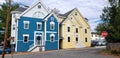 Colorful old houses in old Leesburg. Virginia