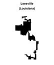 Leesville outline map Royalty Free Stock Photo