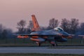 Leeuwarden Feb 6 2018: Night flight Exercise Royalty Free Stock Photo
