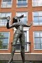 LEEUWARDEN, NETHERLANDS - MAY 17, 2021: Statue of Mata Hari unveiled in 1976 located in the center of Leeuwarden