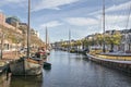 Canal with historic barges