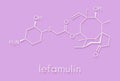 Lefamulin antibiotic drug molecule. Skeletal formula. Royalty Free Stock Photo