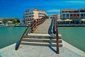 Lefkada city sea buildings bridge colors summer