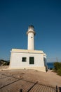 Lefkada Lighthouse at golden hour Royalty Free Stock Photo