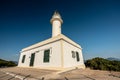 Lefkada Lighthouse at golden hour Royalty Free Stock Photo