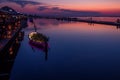Lefkada Marina at sunset Royalty Free Stock Photo