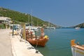 Lefkada Vasiliki ship blue sky Greece