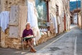 LEFKARA, CYPRUS - OCTOBER 15, 2011: Shop of traditional embroideries in Lefkara