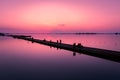 Lefkas marina at sunset, Lefkada, Greece Royalty Free Stock Photo