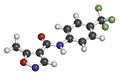 Leflunomide rheumatoid arthritis drug molecule.