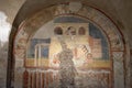 Ancient fresco inside the basilica of San Saba in Rome, March 26 2022