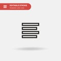 Left Align Simple vector icon. Illustration symbol design template for web mobile UI element. Perfect color modern