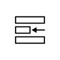 Left alignment icon. Can be used for web, logo, mobile app, UI, UX