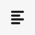 Left alignment icon. Simple text alignment sign for websites and mobile apps