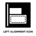 Left alignment icon vector isolated on white background, logo co