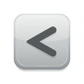Left arrow button isolated on white background for navigation, interface Royalty Free Stock Photo