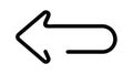 Left arrow icon for back navigation and previous actions, vector design Generative AI Royalty Free Stock Photo