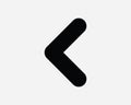 Left Arrow Icon. Previous Back Point Pointer Navigation Direction Before Sign. Less Than Lesser Symbol Vector Graphic Clipart