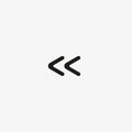 Left arrow icon. Previous page, go back sign for website and mobile app UI designs