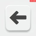Left arrow isolated on white background for navigation and direction use cases Royalty Free Stock Photo