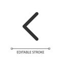Left arrow pixel perfect linear ui icon Royalty Free Stock Photo