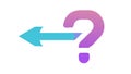 Left Arrow & Question Mark, Back or Unsure Navigation Vector, vector design Generative AI Royalty Free Stock Photo