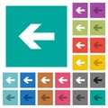 Left arrow square flat multi colored icons