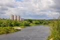 The left bank of the Neman River near the city of Grodno. Belarus Royalty Free Stock Photo