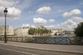 Left bank paris river seine bridge