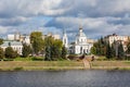 Left Bank of the Volga river in Tver, Russia Royalty Free Stock Photo