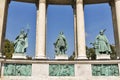 Left colonnade of Heroes Square monument in Budapest, Hungary. Royalty Free Stock Photo