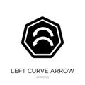 left curve arrow icon in trendy design style. left curve arrow icon isolated on white background. left curve arrow vector icon Royalty Free Stock Photo