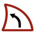 Left curve turn road