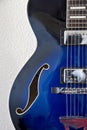 Left Detail of Jazz Guitar Royalty Free Stock Photo