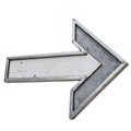 Left direction arrow isolated on white background Royalty Free Stock Photo