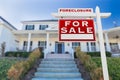 Left Facing Foreclosure For Sale Real Estate Sign Royalty Free Stock Photo