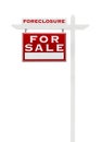 Left Facing Foreclosure Sold For Sale Real Estate Sign Isolated Royalty Free Stock Photo