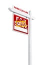 Left Facing Foreclosure Sold For Sale Real Estate Sign Isolated Royalty Free Stock Photo