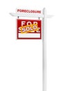 Left Facing Foreclosure Sold For Sale Real Estate Sign Isolated Royalty Free Stock Photo