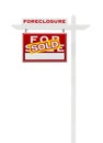 Left Facing Foreclosure Sold For Sale Real Estate Sign Isolated Royalty Free Stock Photo