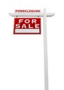 Left Facing Foreclosure Sold For Sale Real Estate Sign Isolated Royalty Free Stock Photo